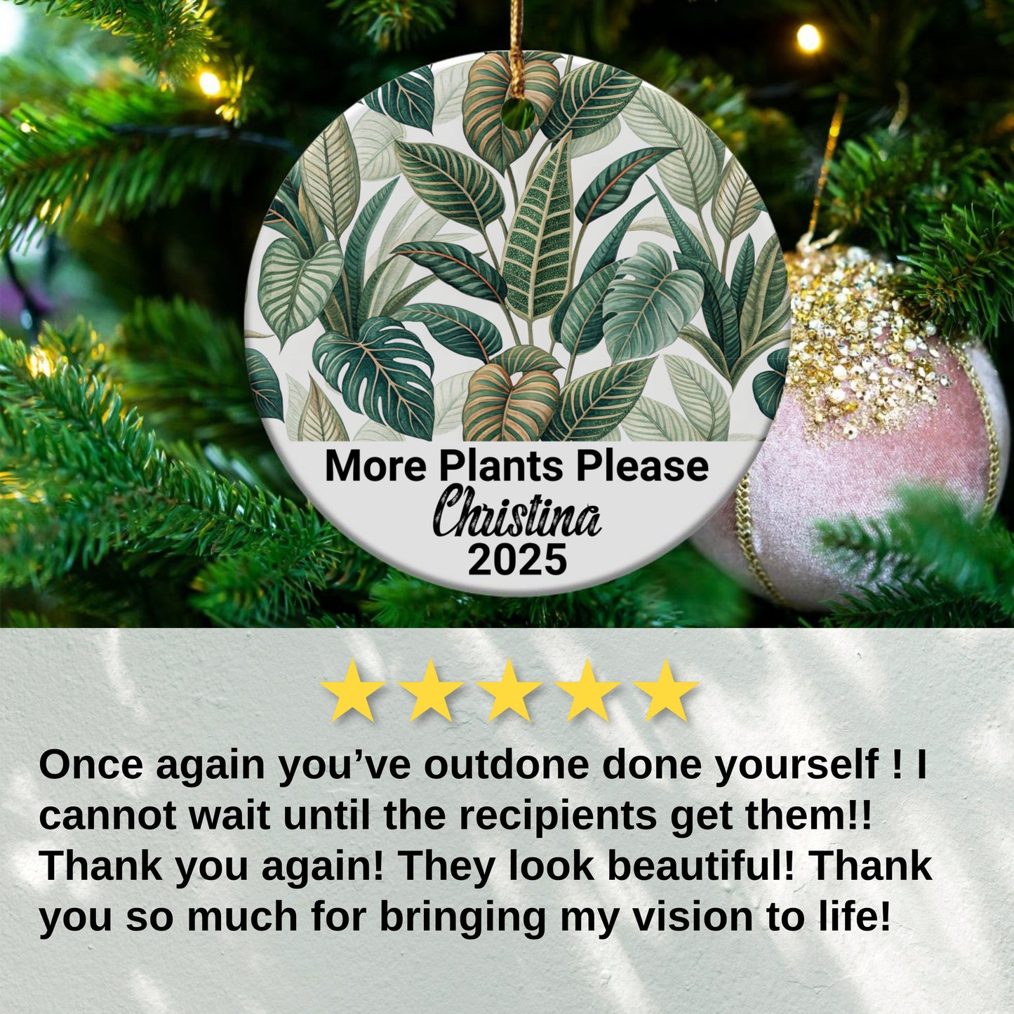Custom More Plants Please 2025 Ornament product