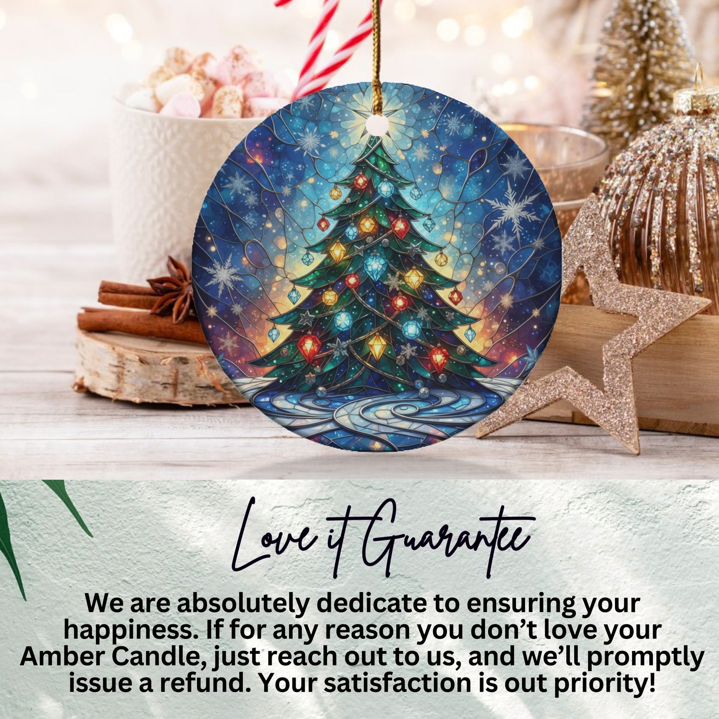 Festive Sparkling Christmas Tree Ornaments product