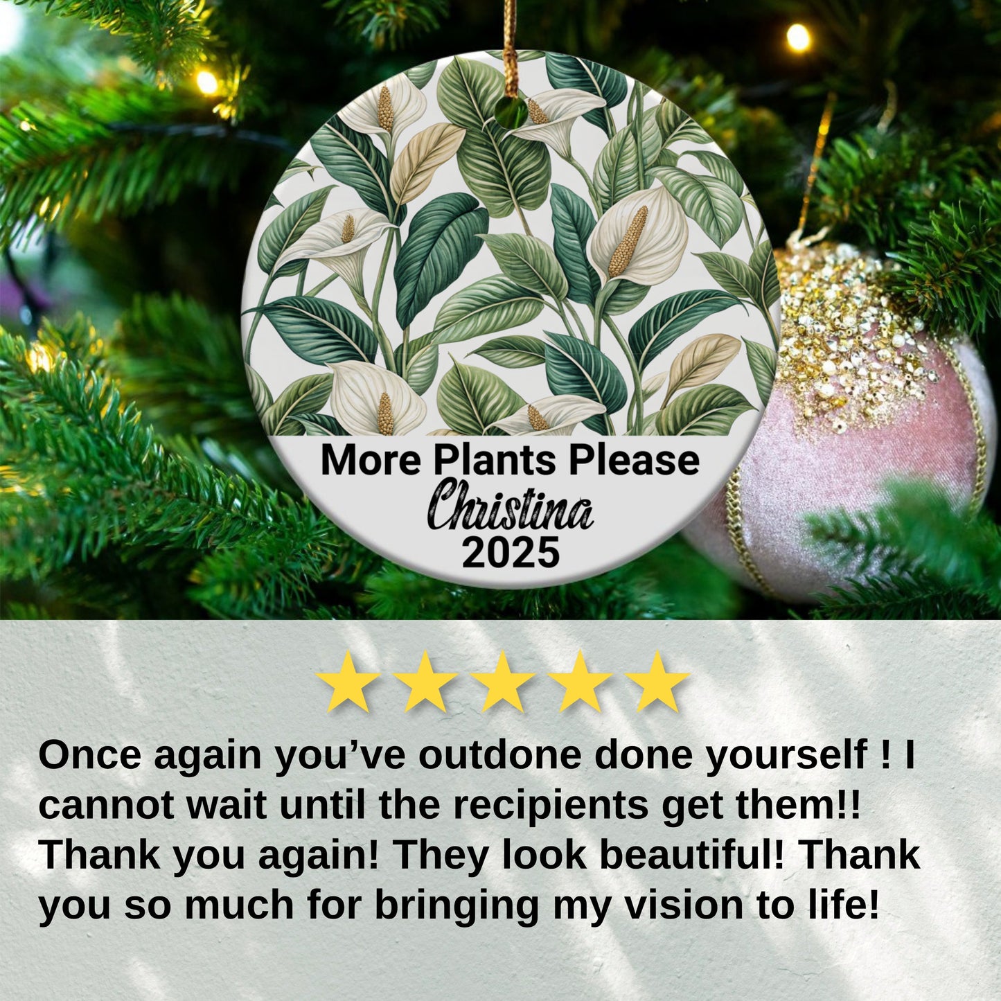More Plants Please 2025 Personalized Ornament product