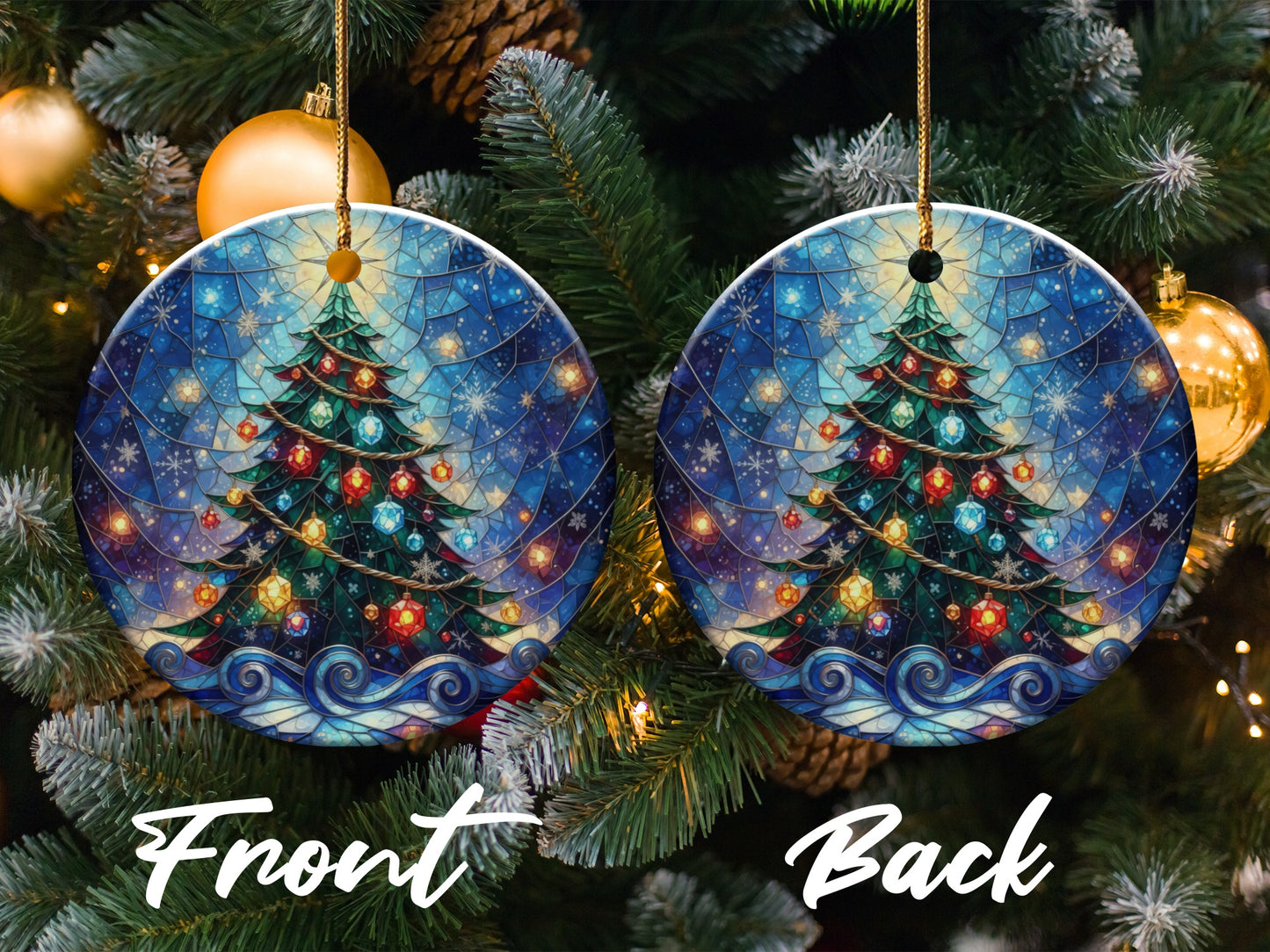 Stained Glass Christmas Tree Ornament, Festive Holiday Gift, Unique Xmas Decoration, Artistic Winter Decor, Tree Ornament Gift
