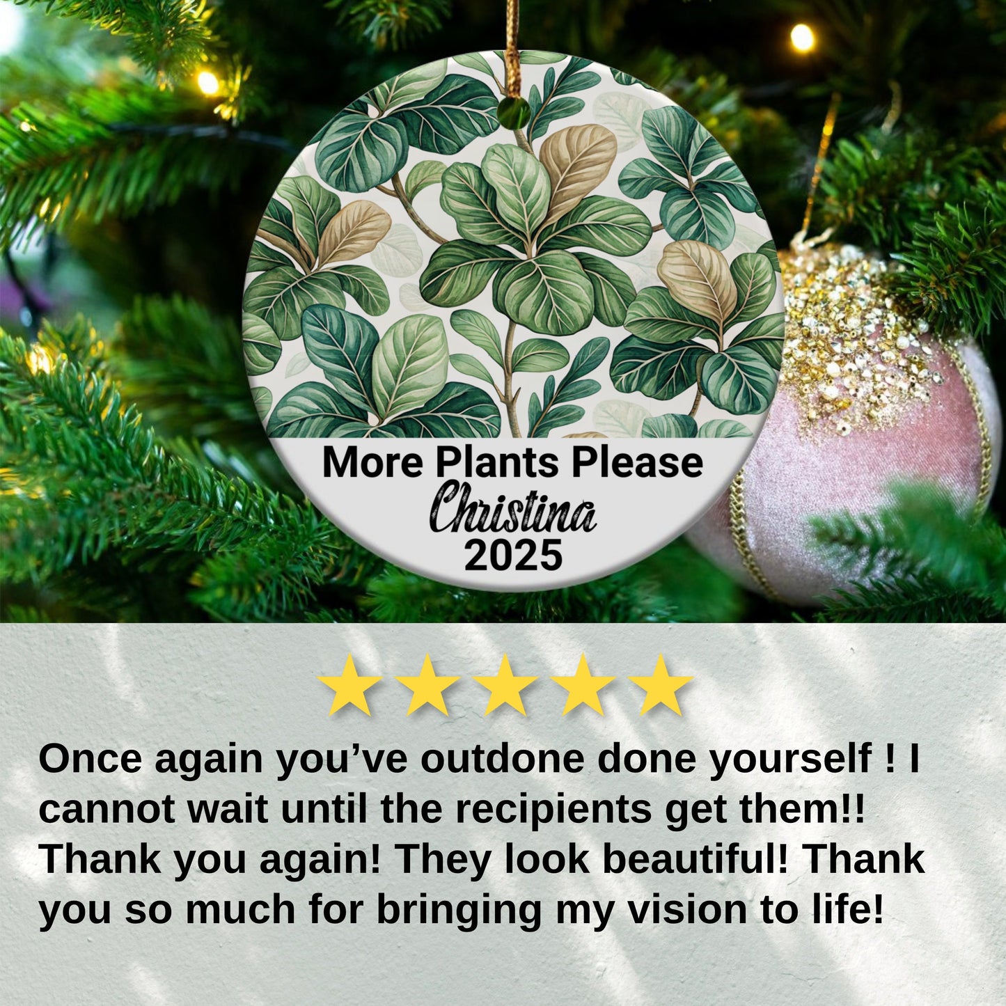 Custom More Plants Please 2025 Ornament product