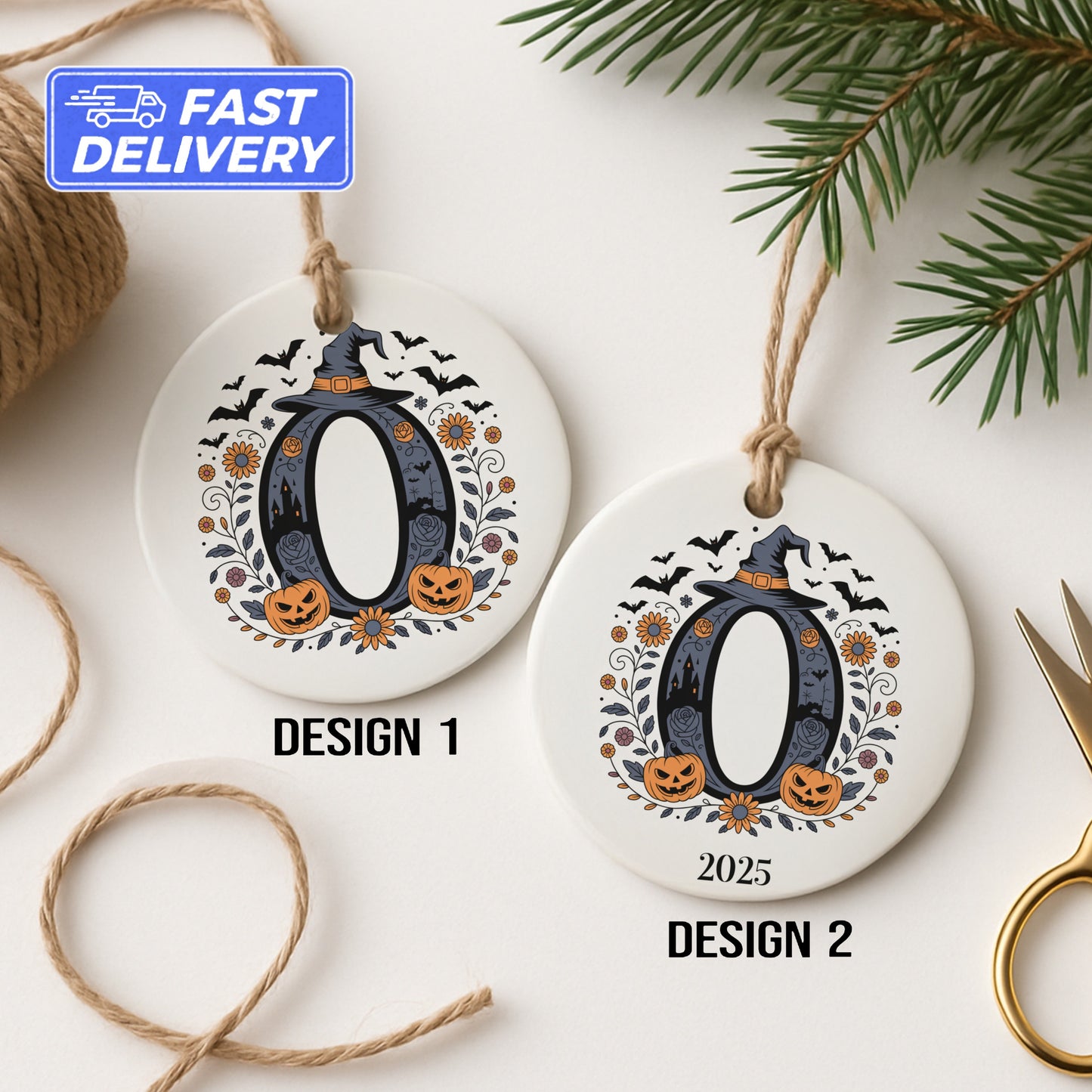 Halloween Themed Hanging Circle Ornament product type