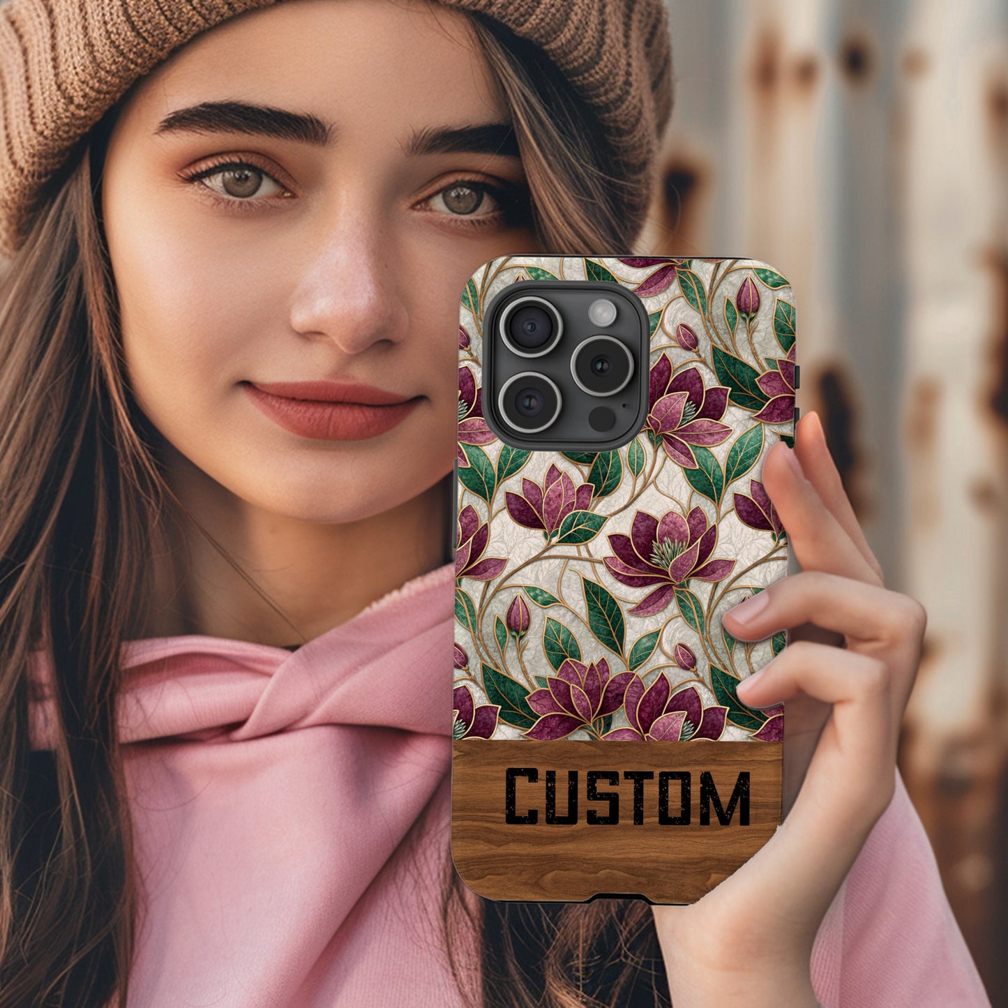Custom Floral Pattern Phone Case with Intricate Design