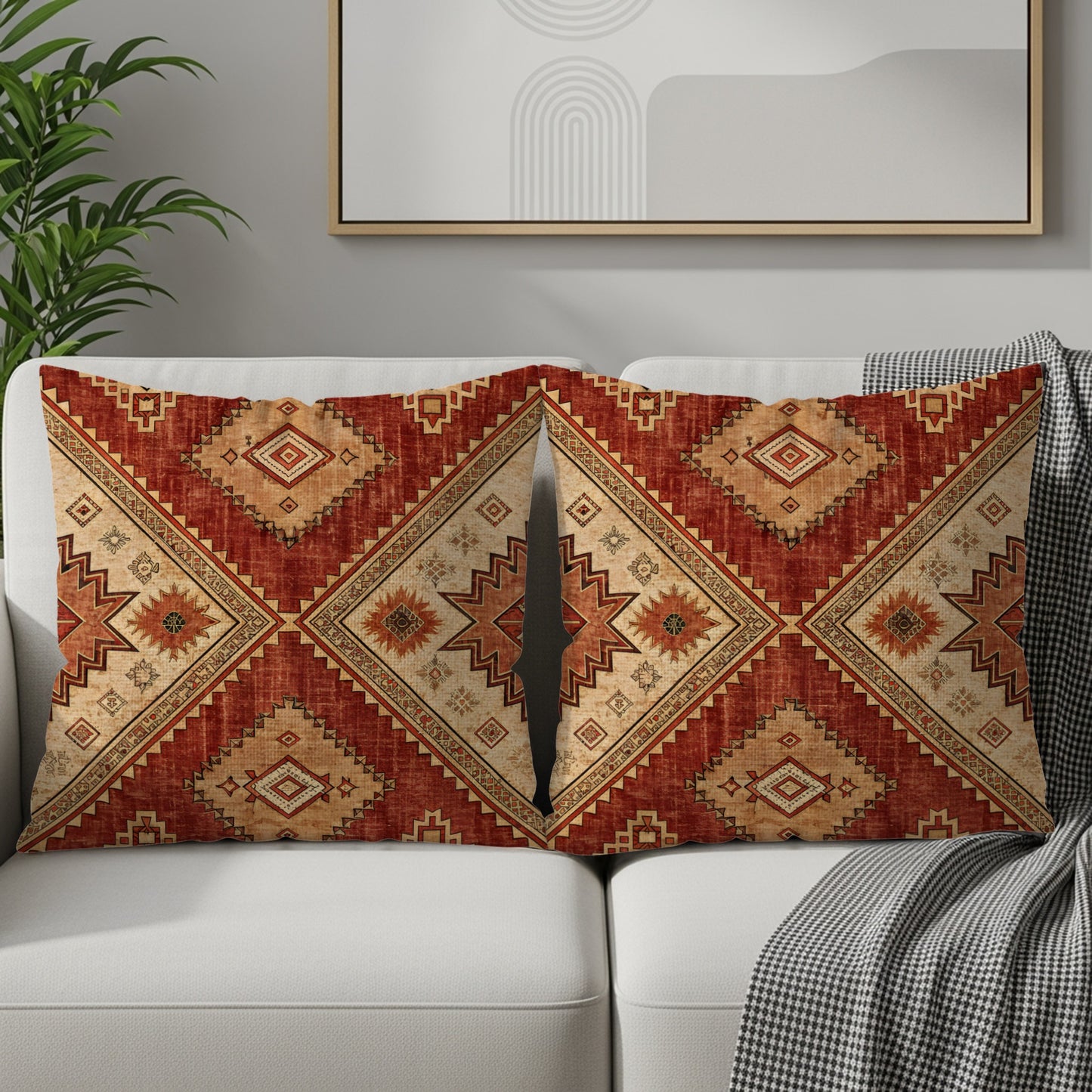 Decorative Southwestern Geometric Pillow Cover Set