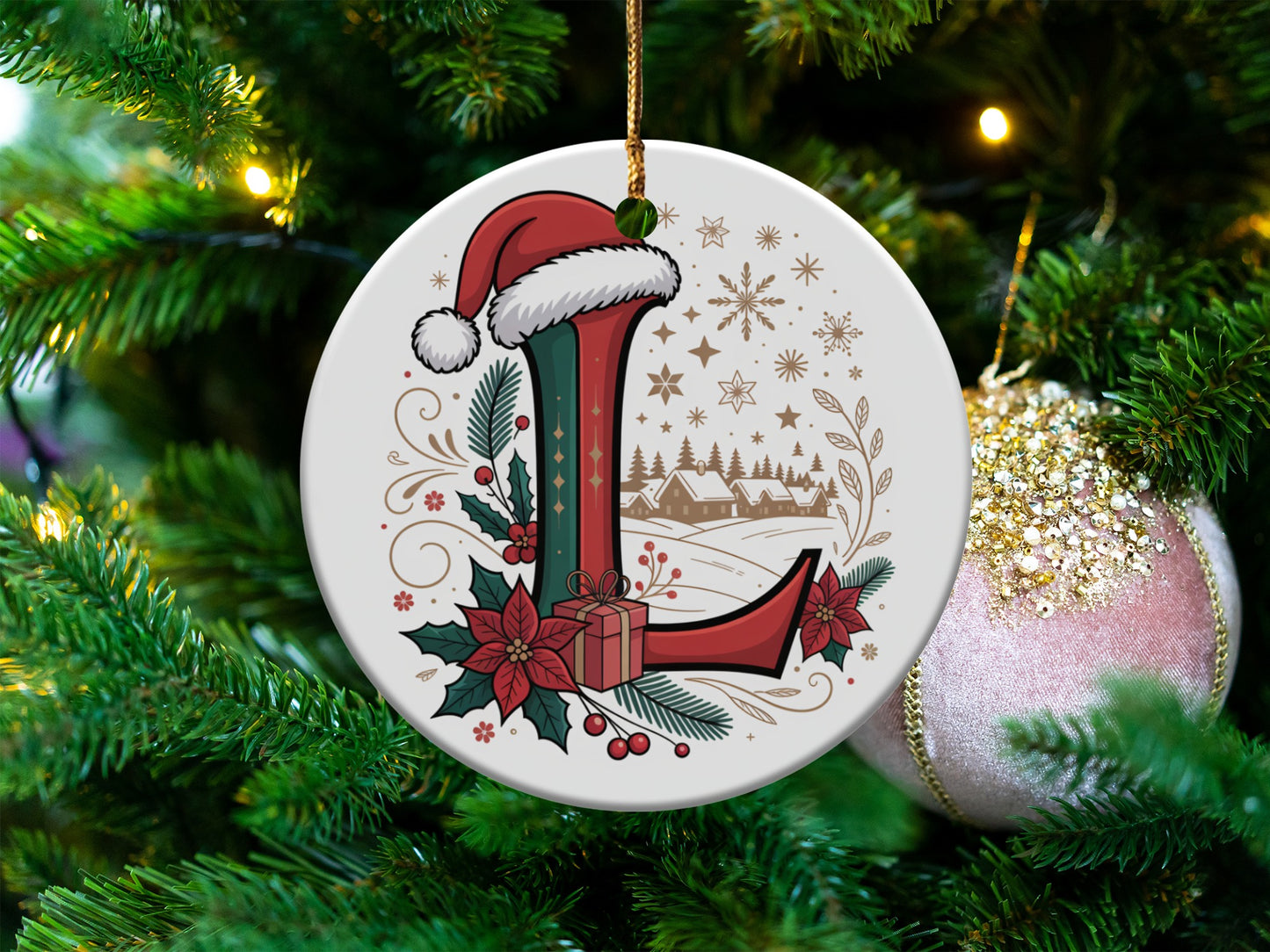 Personalized Christmas Initial Ornament product type