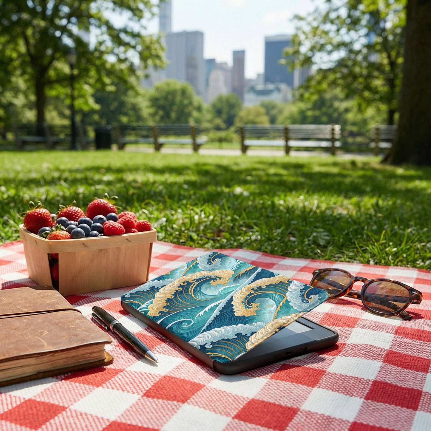 Stylish Wave Pattern Tablet Case for Outdoor Use