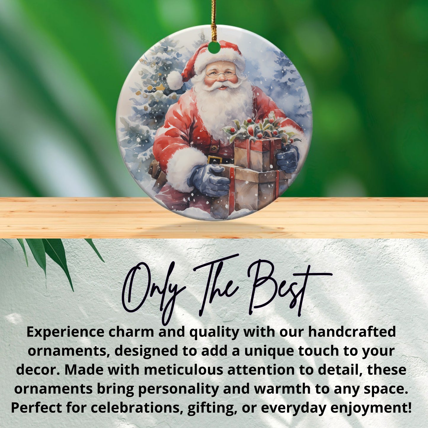 Santa Claus Holding Gifts Decorative Ornament product