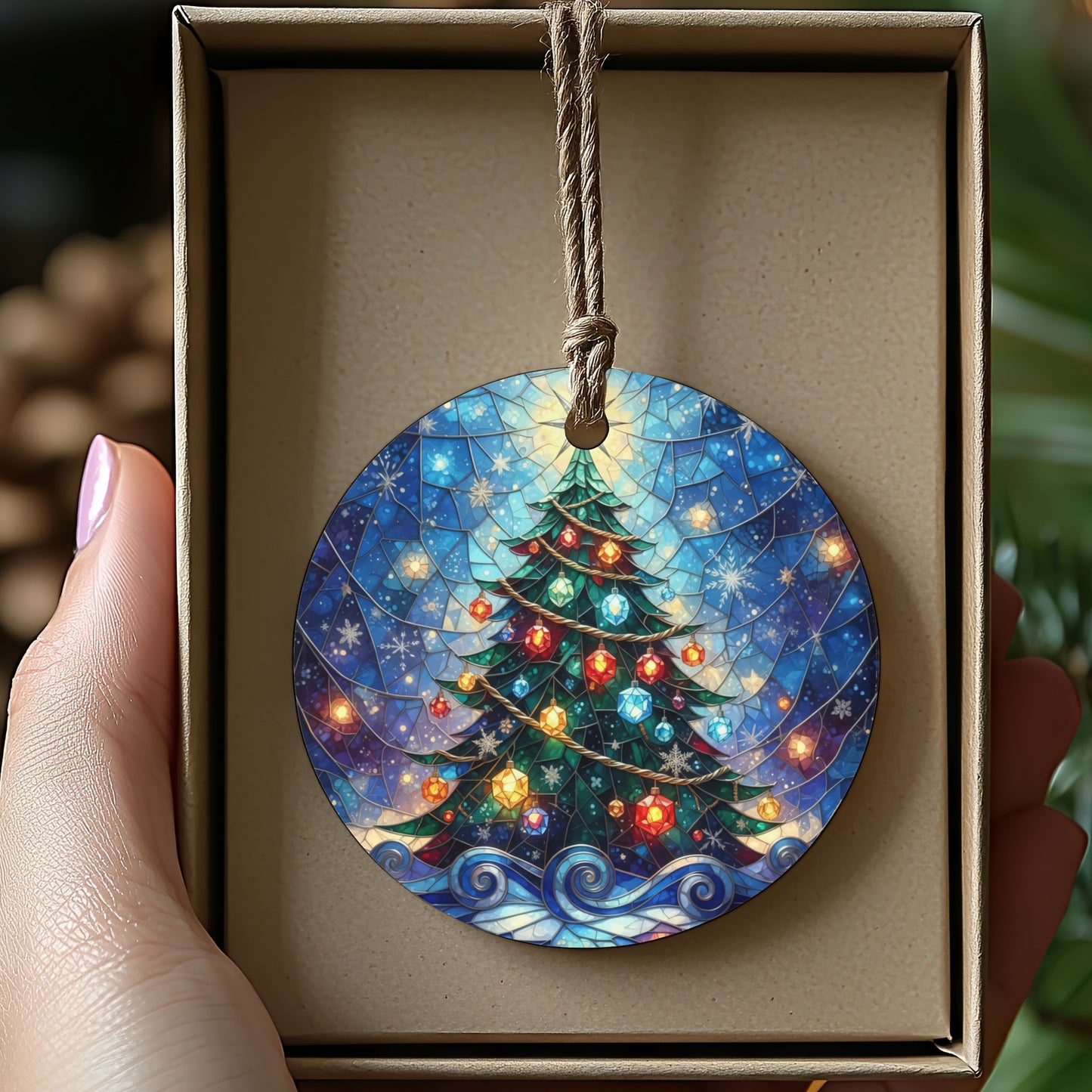 Beautiful Colorful Christmas Tree Design Ornament product
