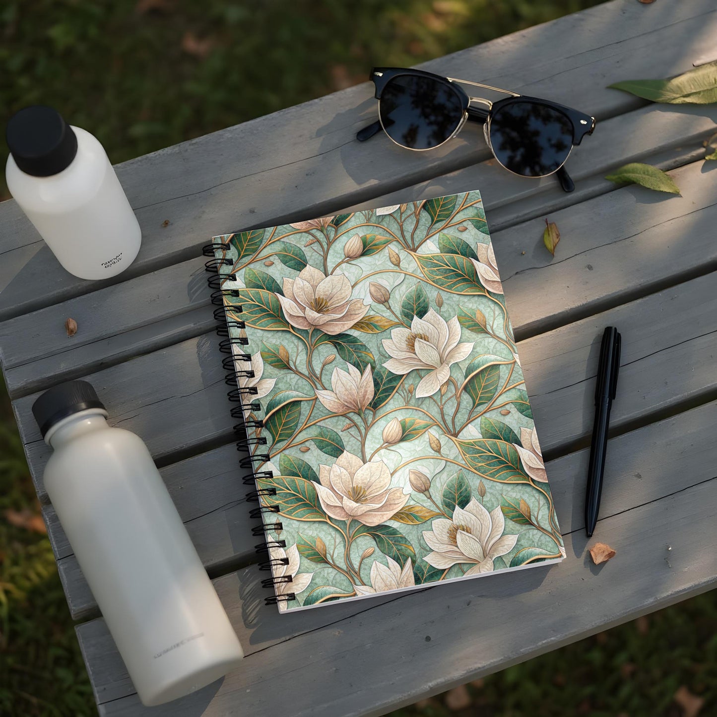 Floral Design Spiral Notebook for Creative Journaling