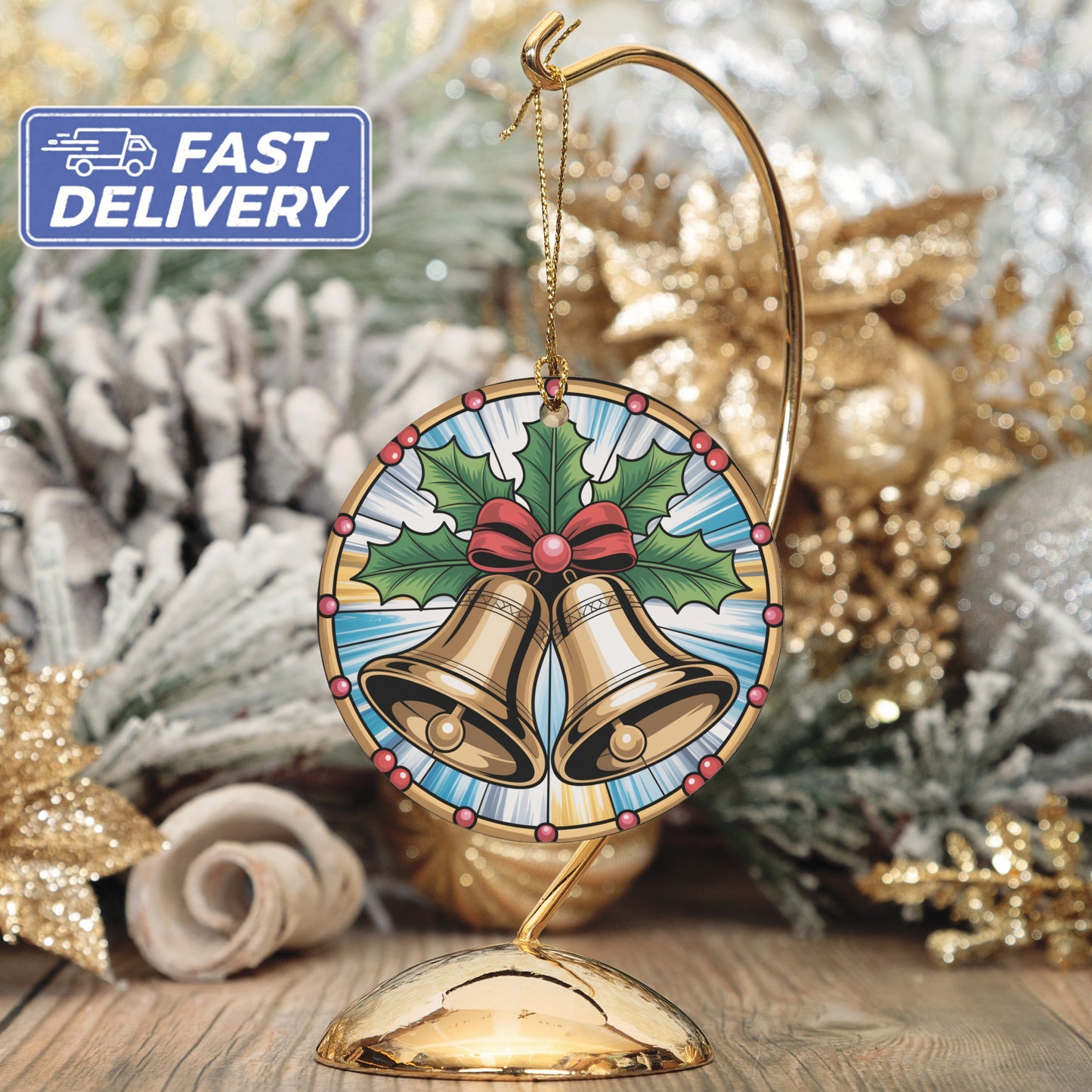Festive Christmas Bells Ornament Holiday Decor product