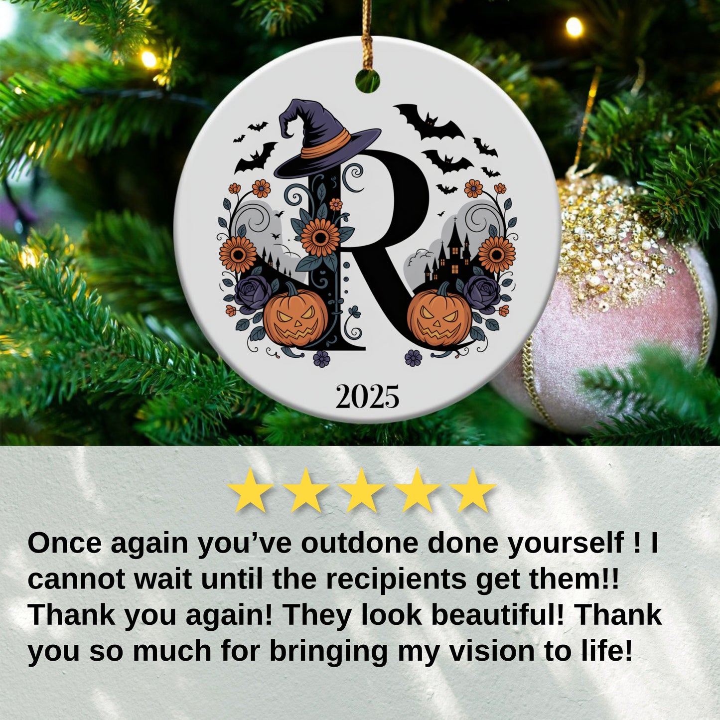 Personalized Halloween Themed Ornament product