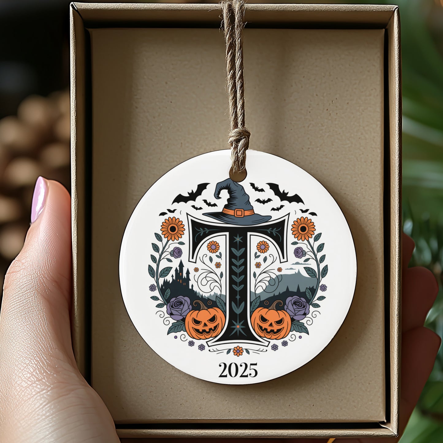 2025 Halloween Themed Monogram Ornament product