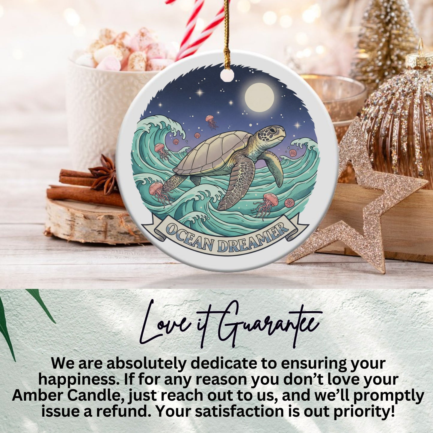 Ocean Dreamer Turtle Ornament Product