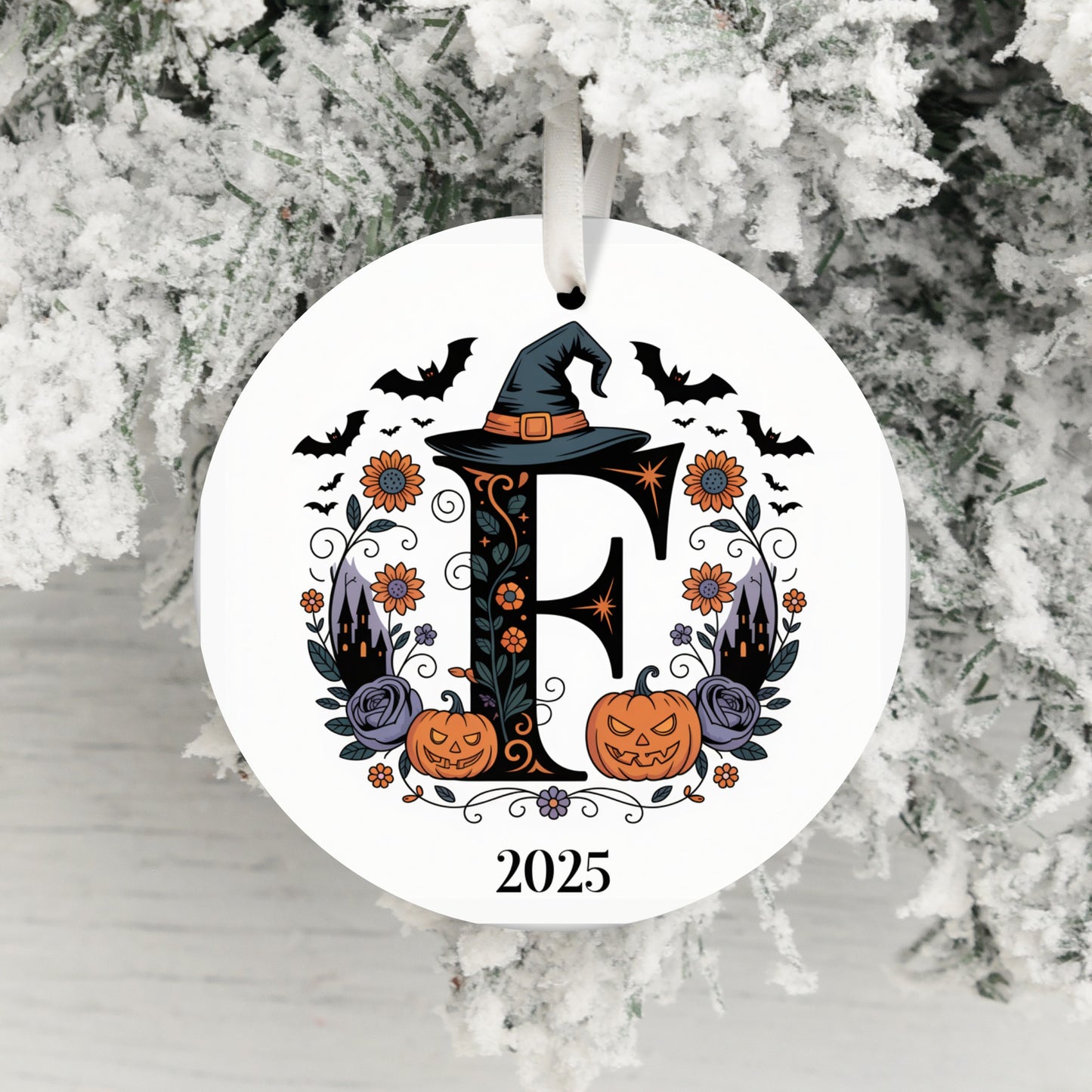 Personalized 2025 Halloween Ornament Holiday product type