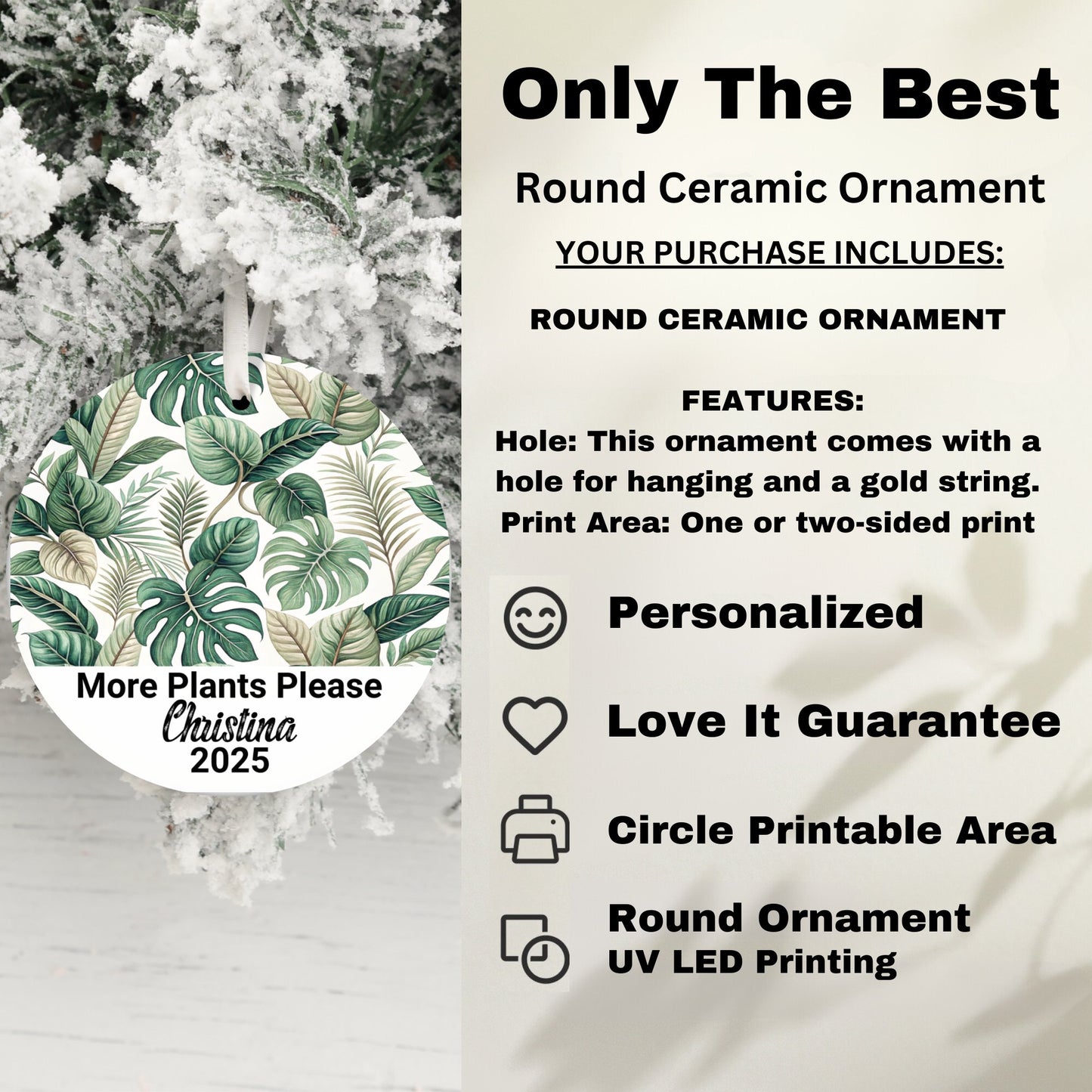 More Plants Please Personalized Ornament product