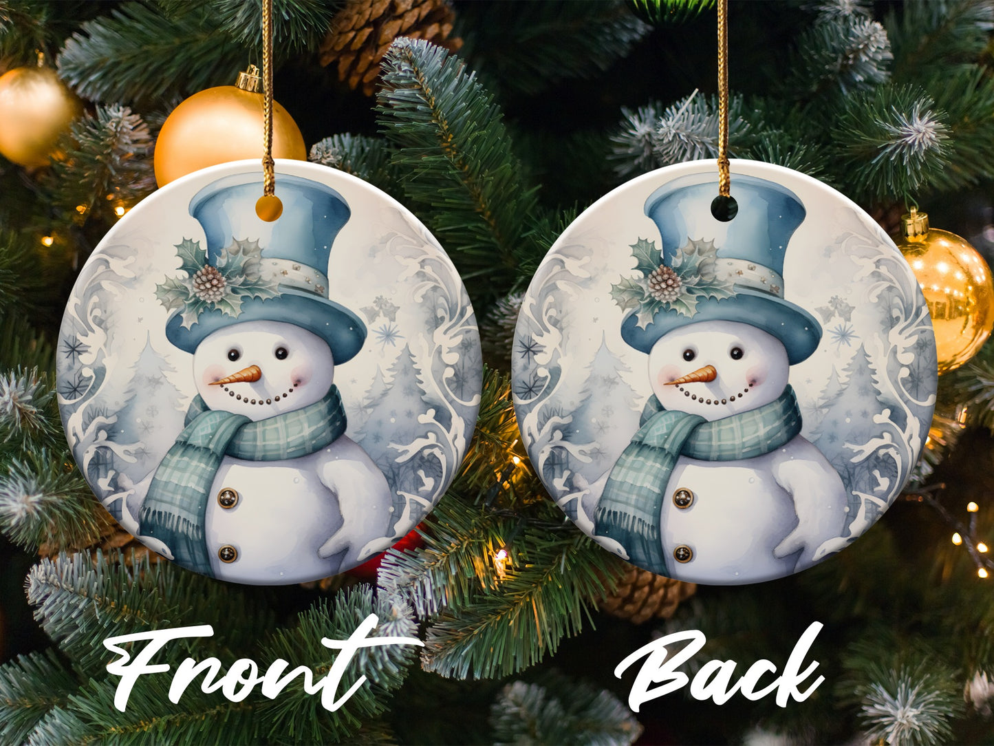 Festive Snowman Christmas Tree Ornament product