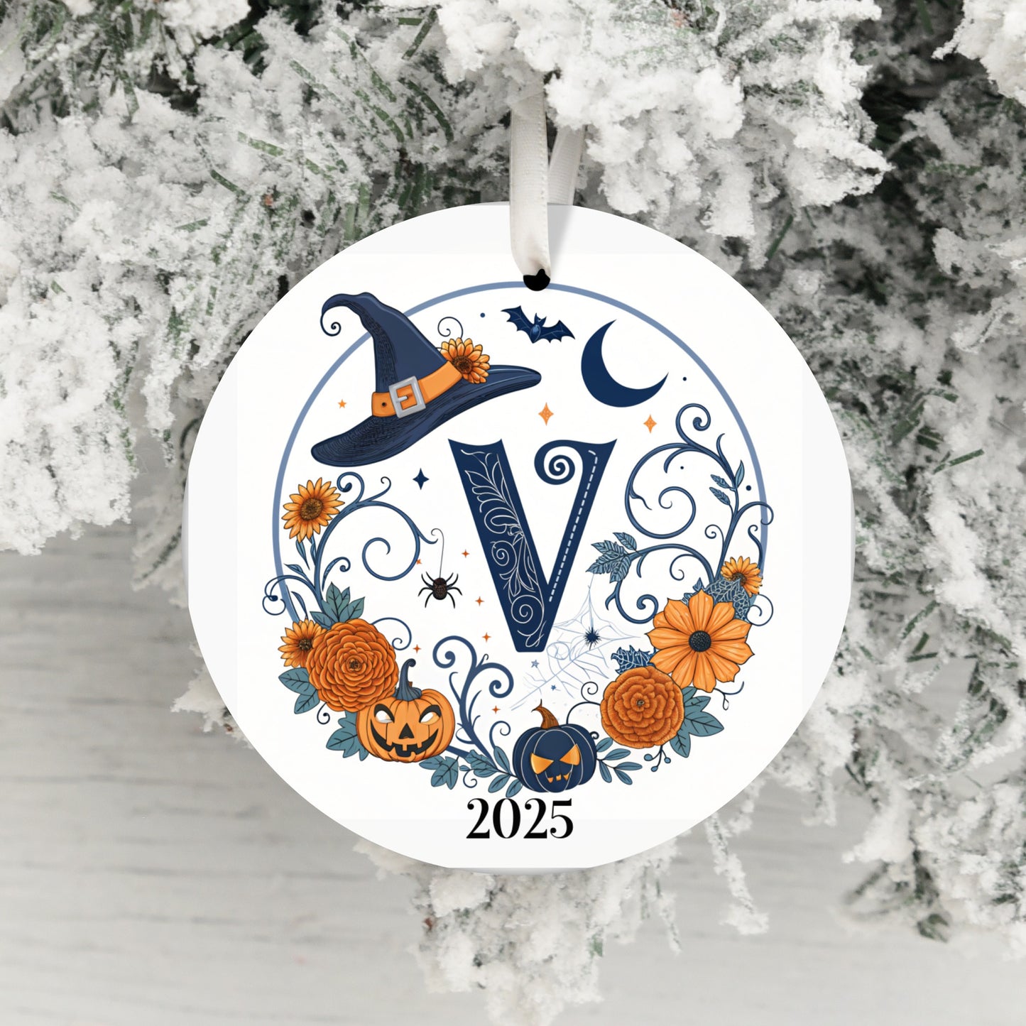 Halloween Themed Initial Ornament 2025 product