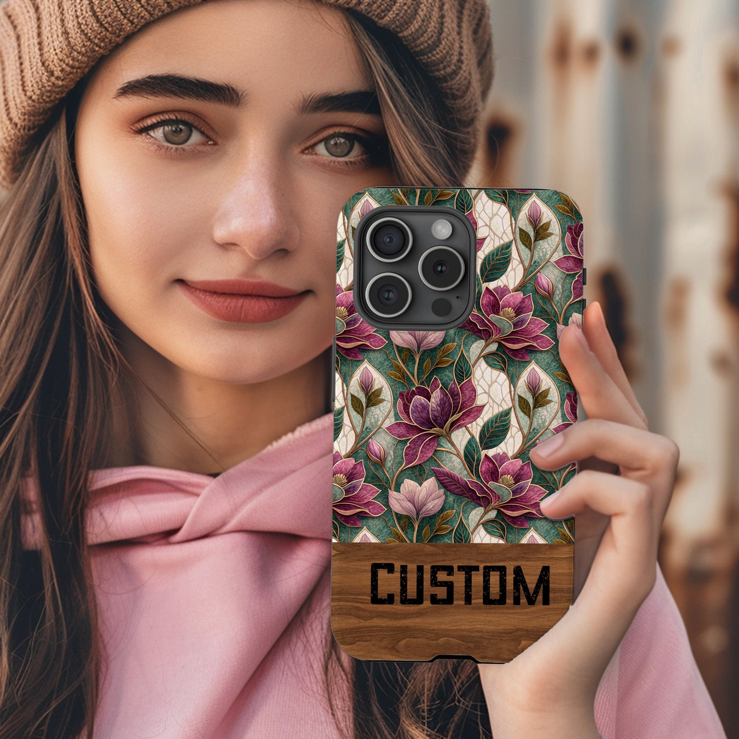 Custom Floral Pattern Phone Case for Trendy Style