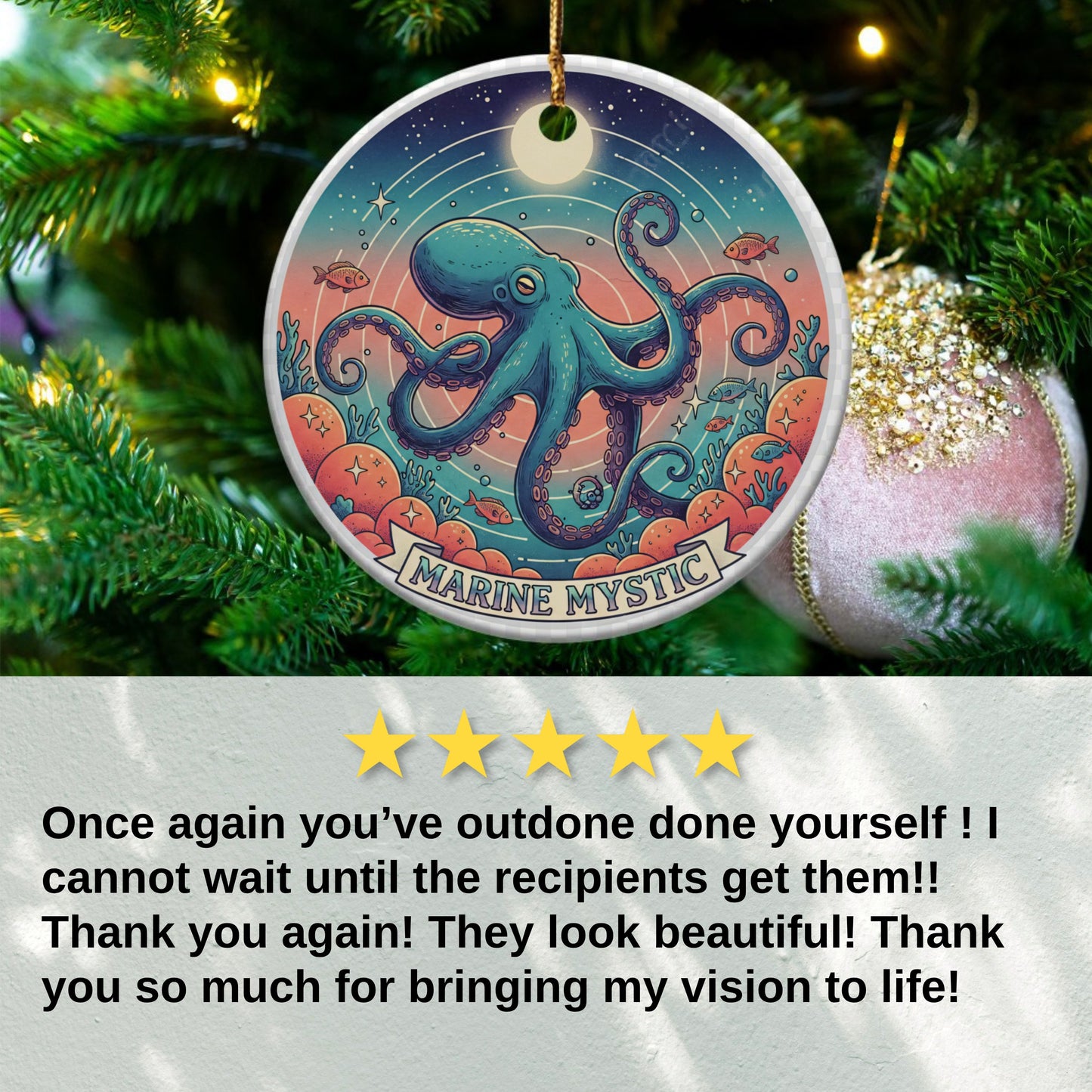Marine Mystic Octopus Hanging Ornament product type