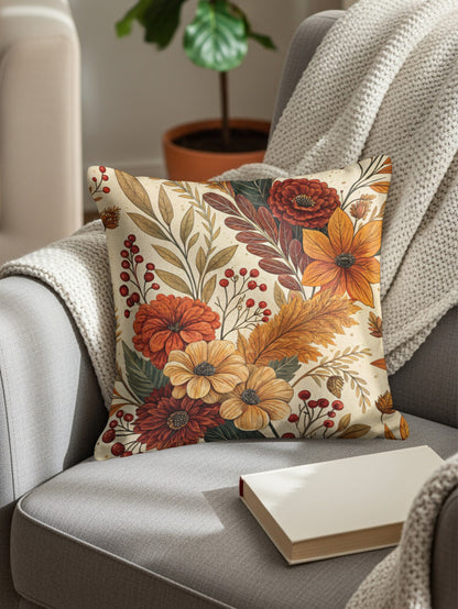 Vibrant Floral Pattern Cushion Perfect for Home Décor