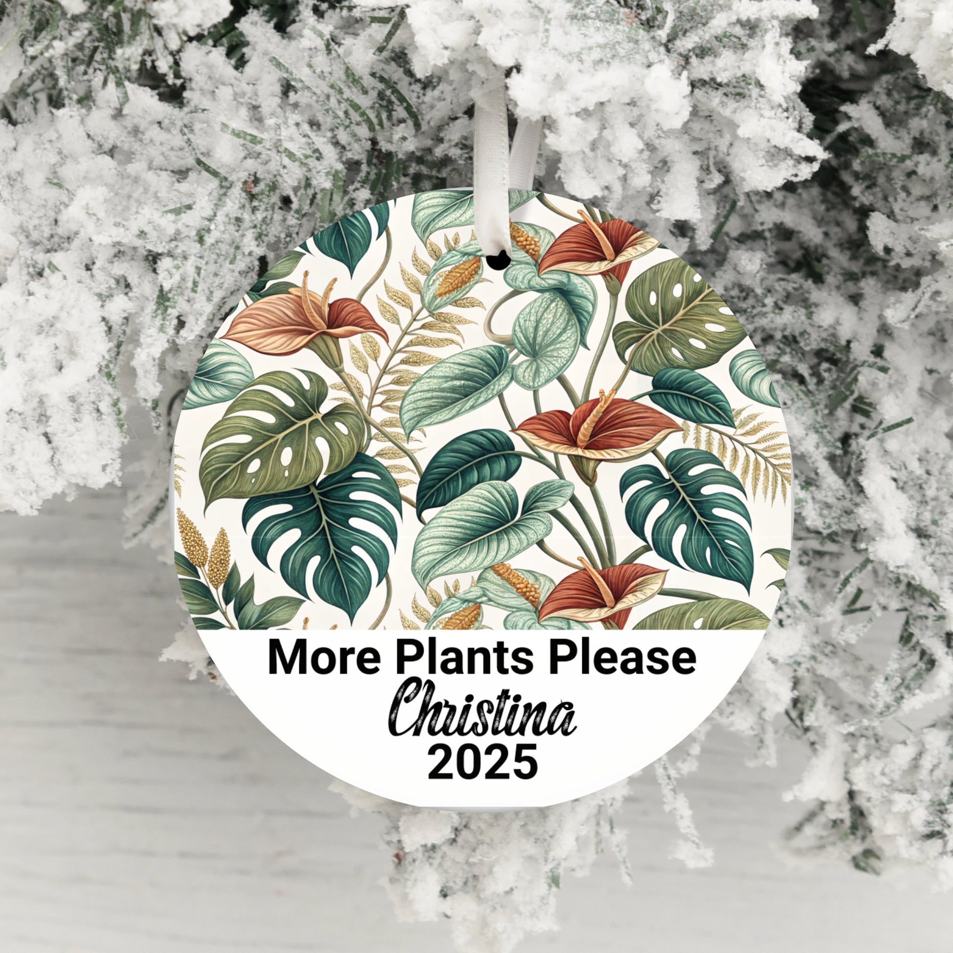 Custom More Plants Please Christmas Ornament product