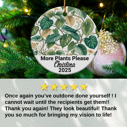 Personalized More Plants Please 2025 Ornament product