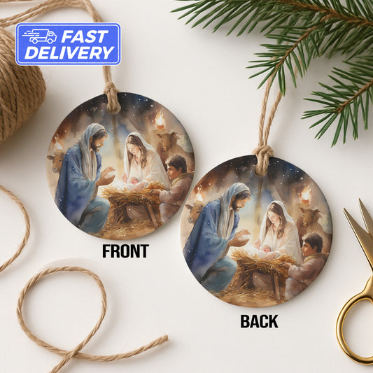 Nativity Scene Christmas Decorations Double Sided product type
