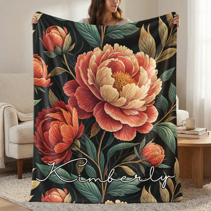 Floral Blossoms with Custom Name for Stylish Home Decor - Walk Greener
