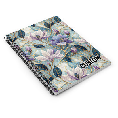 Customizable Floral Spiral Bound Notebook for Daily Use