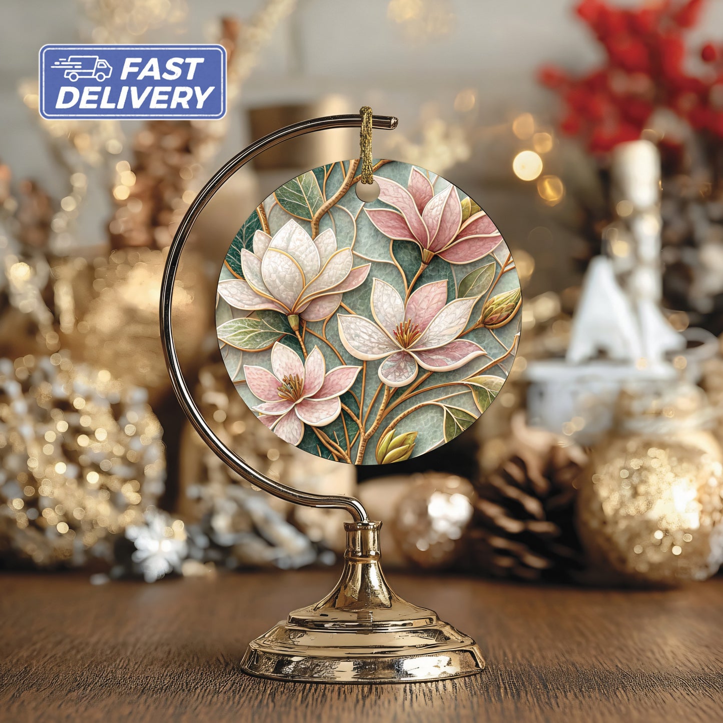 Elegant Floral Design Ornament with Fast Delivery