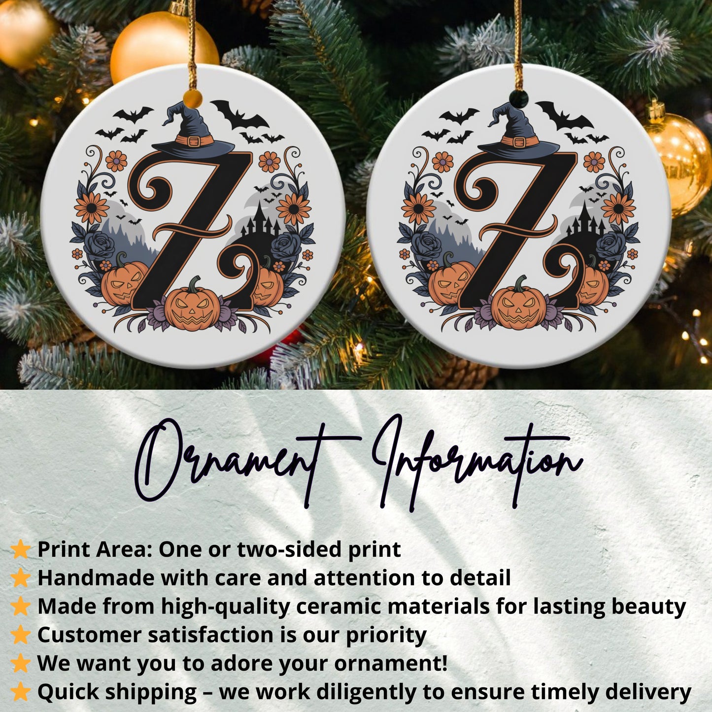 Personalized Halloween Design Hanging Ornament product