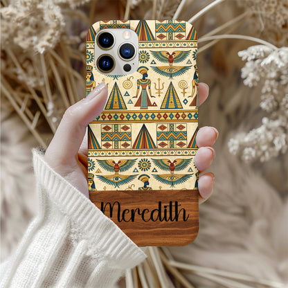 Ancient Egypt Art Pattern Design on a Custom Phone Case - Walk Greener
