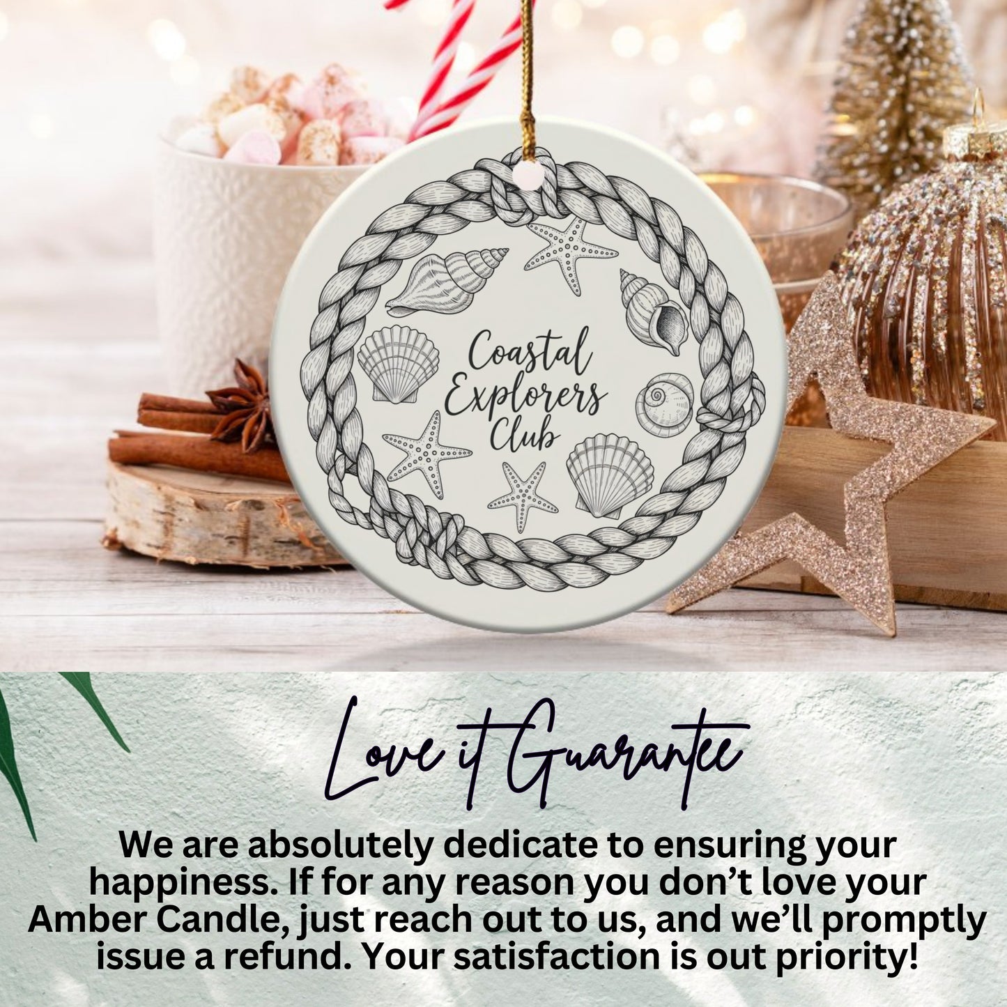 Coastal Explorers Club Christmas Ornament product