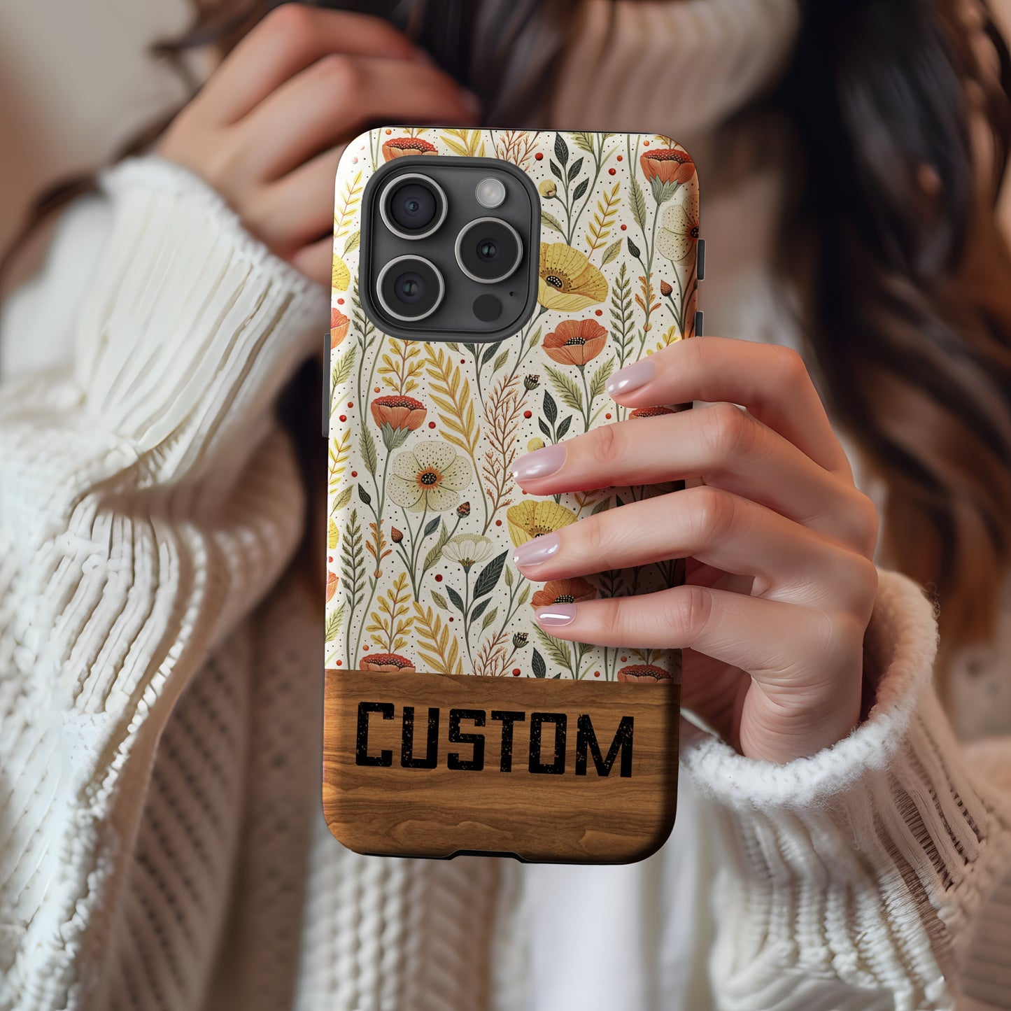 Custom Floral Patterned Phone Cover for Unique Style