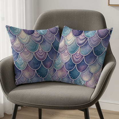 Colorful Mermaid Scale Pattern Decorative Pillow Set