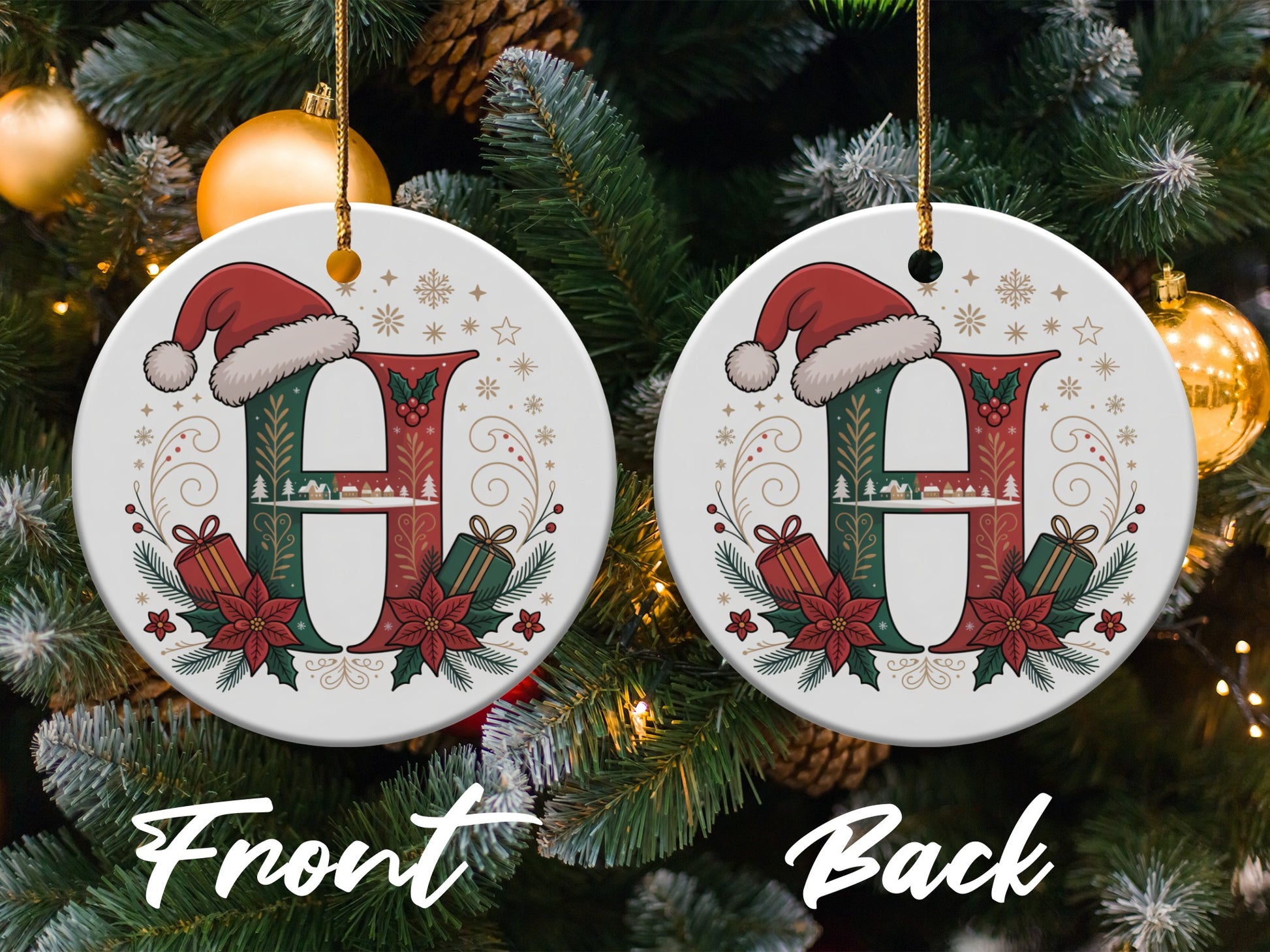 Personalized Christmas Alphabet Ornament product
