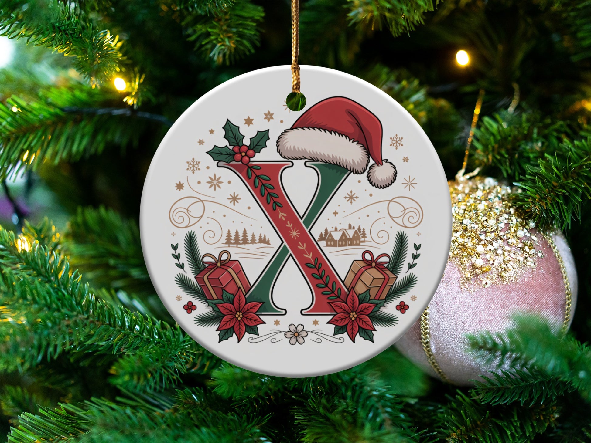 Personalized Christmas Initial Ornament product type
