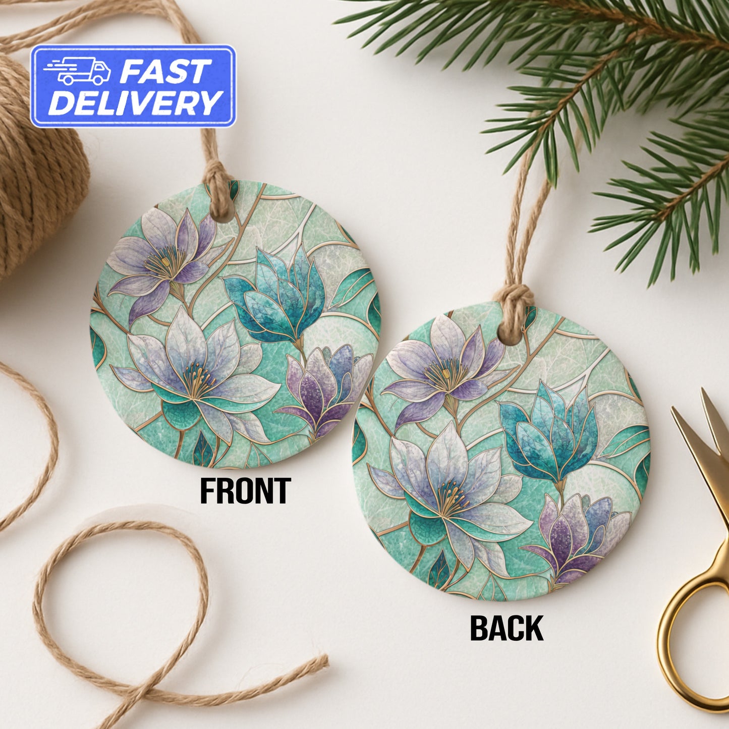 Floral Magnolias Decorative Ornament With Fast Delivery