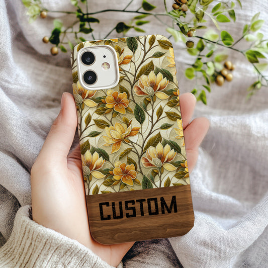 Custom Floral Patterned Phone Case Cover