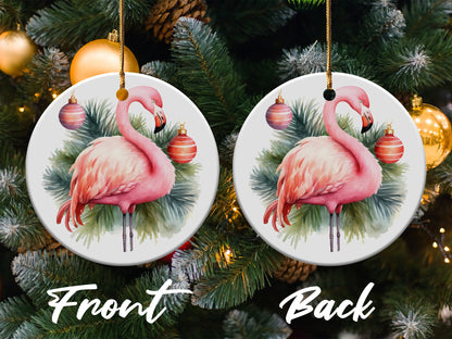 Pink Flamingo Christmas Tree Ornament product type
