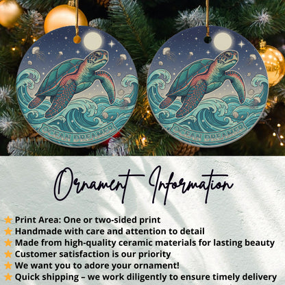 Ocean Dreamer Turtle Themed Ornament product
