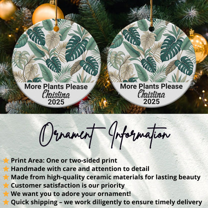 More Plants Please Personalized Ornament product type