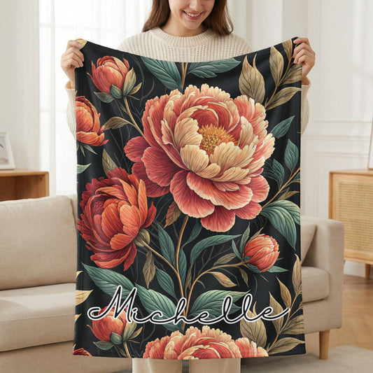 Floral Blossoms with Custom Name for Stylish Home Decor - Walk Greener