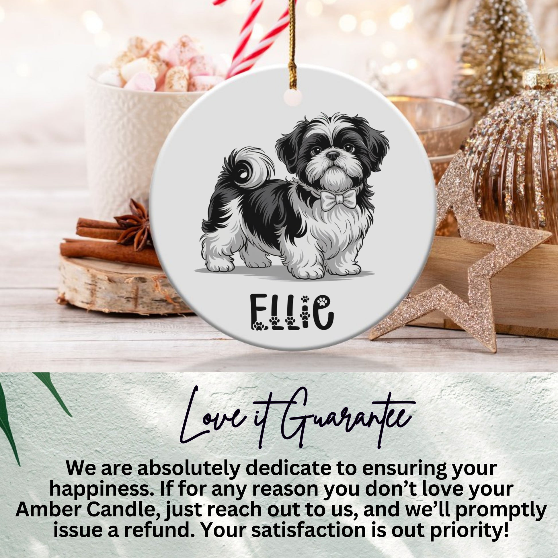 Personalized Shih Tzu Dog Christmas Ornament product