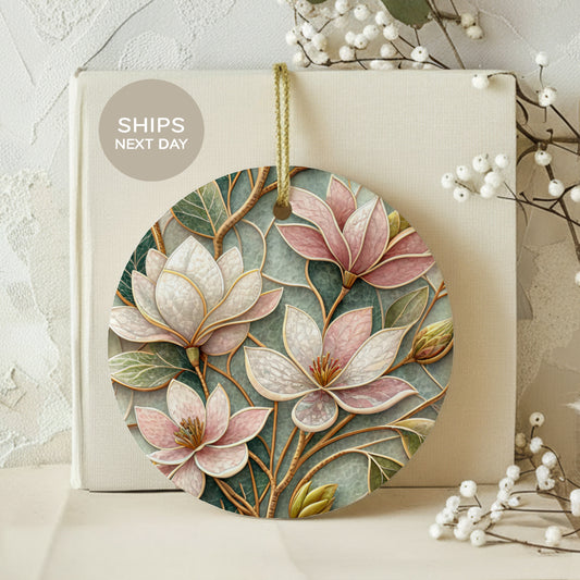 Floral Wall Art Decor with Pink White Petals Design