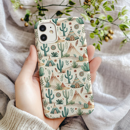 Desert Cactus Teepee Pattern iPhone Case Product