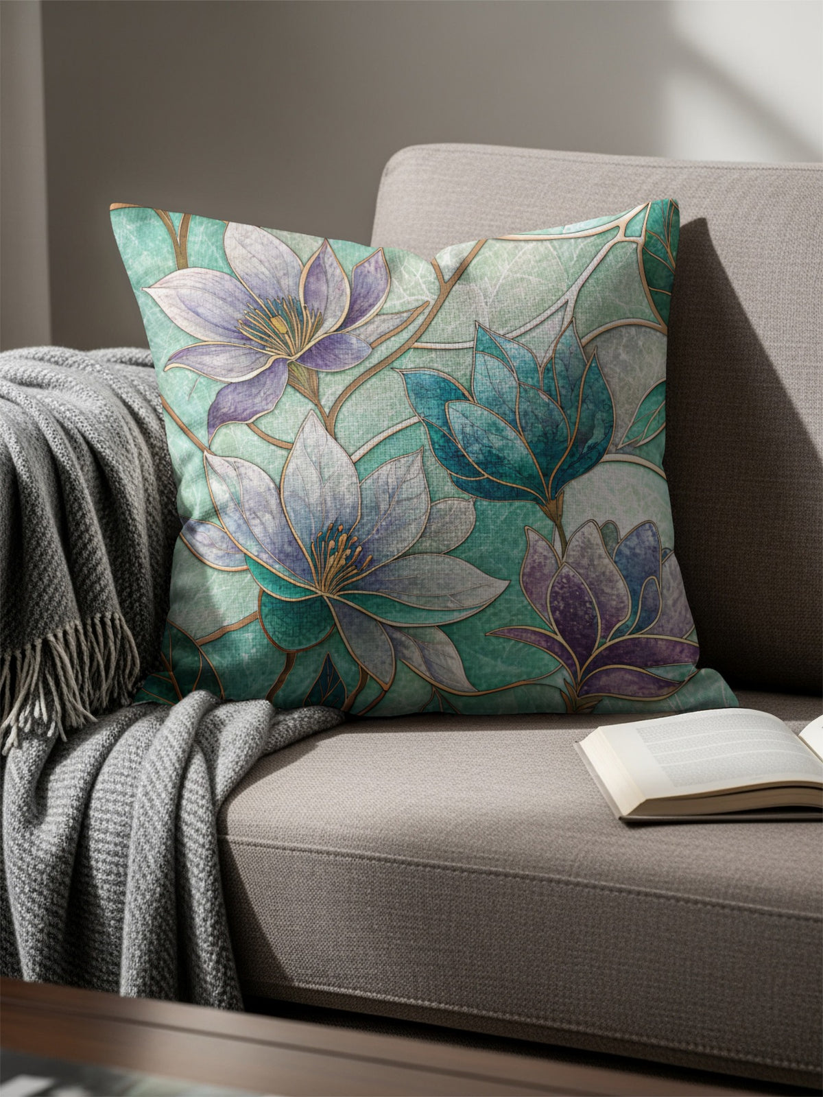 Decorative Floral Art Design for Elegant Pillow