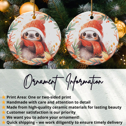 Cute Sloth Christmas Tree Ornament Adorable Product