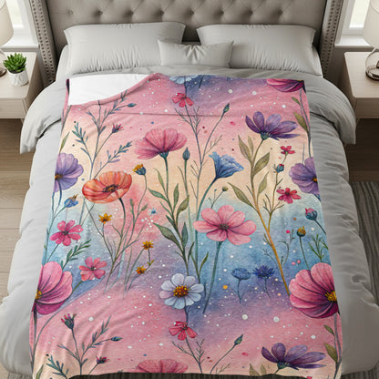 Pastel Watercolor Floral Pattern Summer Time Spring Design - Walk Greener