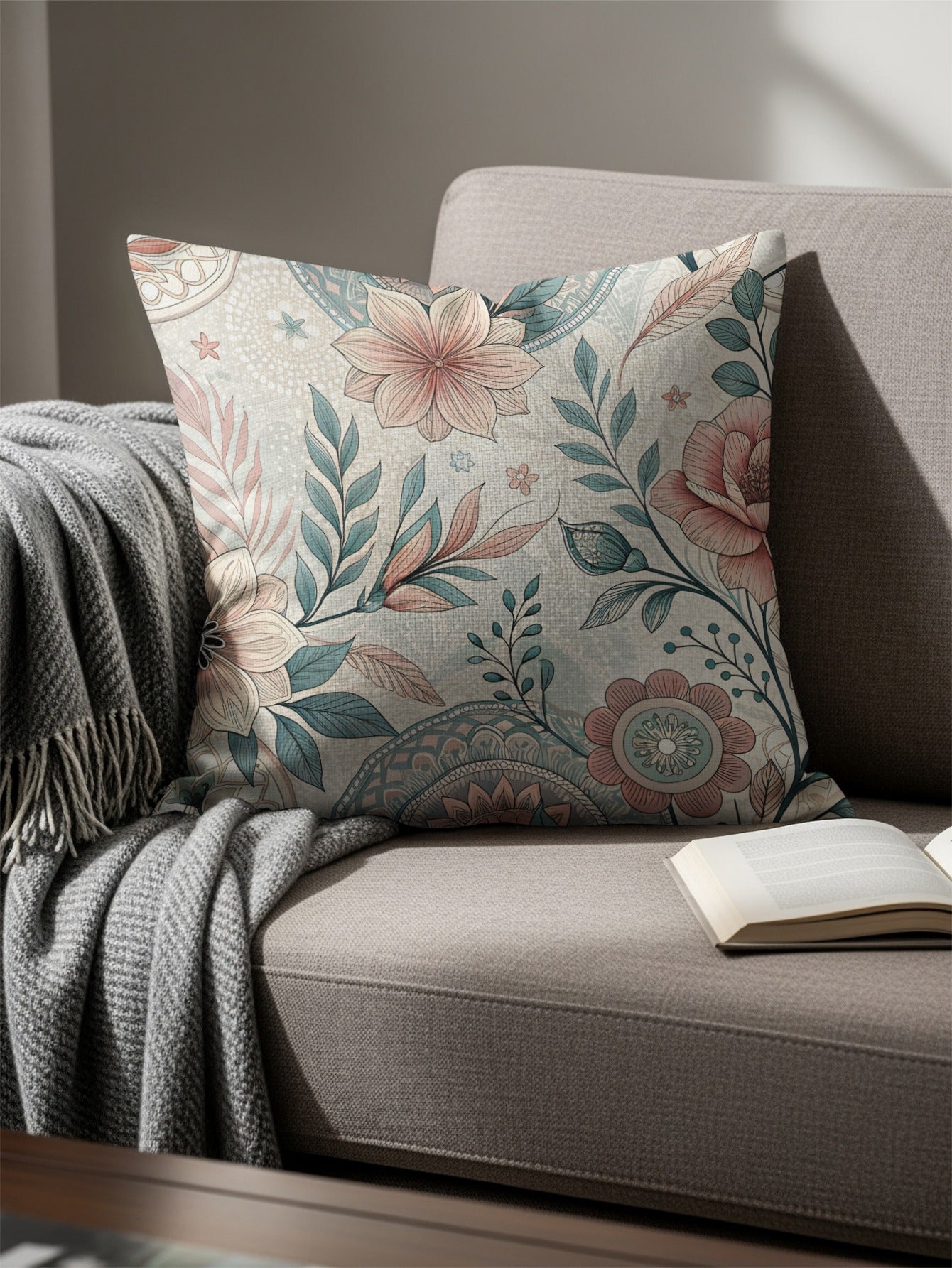 Floral Pattern Decorative Couch Cushion Product